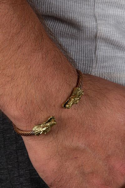 Acousticworld Special Design Dragon Head Viking Bracelet, Adjustable Bracelet