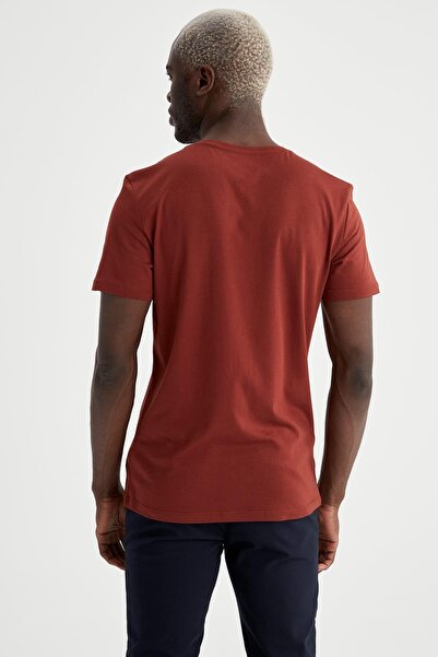 DeFacto Slim Fit V Yaka Basic Premium Kalite Pamuklu Penye Tişört