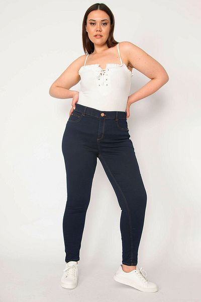 Şans Große Größen in Jeans - Dunkelblau - Skinny