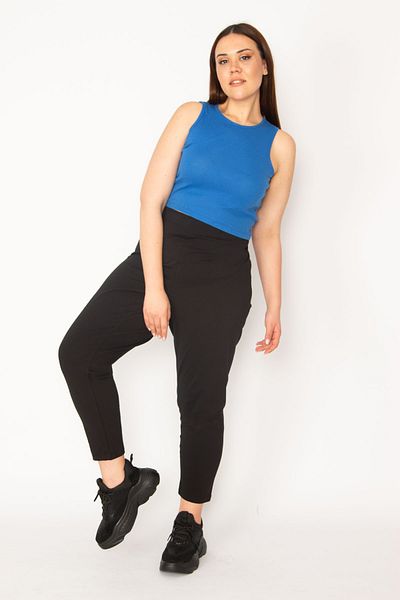 Şans Große Größen in Sweathose - Schwarz - Jogger