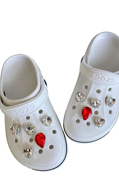 Josellini 10'lu Terlik Süsü, Kalp Taşlı Terlik Süsü, Terlik Aksesuarı, Crocs ...