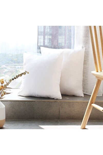 HALLEY HOME 2li Set Beyaz Tela Kirlent Iç Yastığı 40x40 Cm