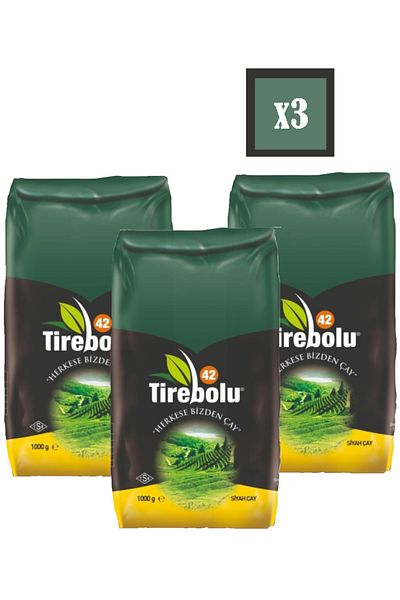 Fiskobirlik 42 Black Tirebolu Tea - 1000g X 3 Pieces