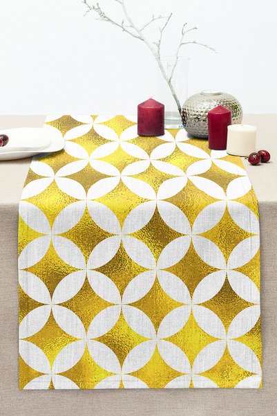 Realhomes Geometrijski uzorci u zlatnoj boji, moderni prošiveni rašel pleteni...