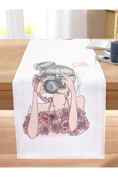Realhomes Fashion Girl Digital Printed Modern Stitched Raschel Knitted Runner