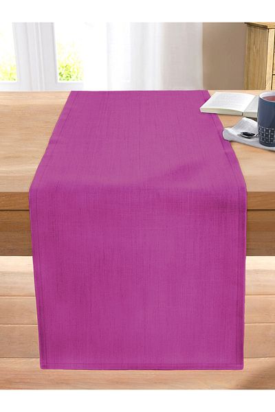 Realhomes Purple Colored Digital Printed Decorative Stitched Raschel Knitted Runner