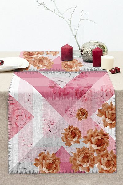 Realhomes Summer Special Series Digital Printed Modern Stitched Raschel Knitted Runner