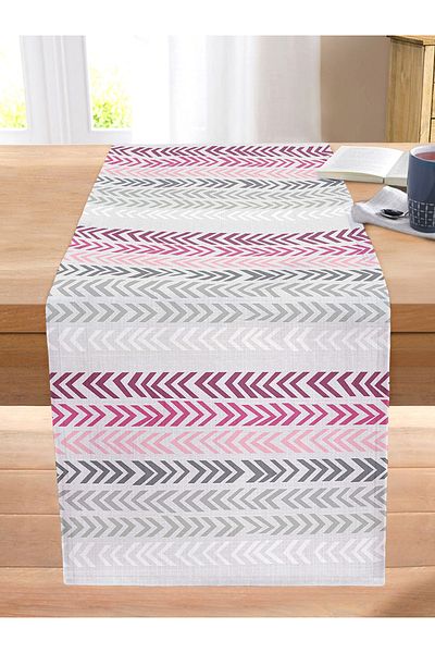 Realhomes Colorful Zigzag Motif Digital Printed Throw Pillow Stitched Raschel Knitted Runner