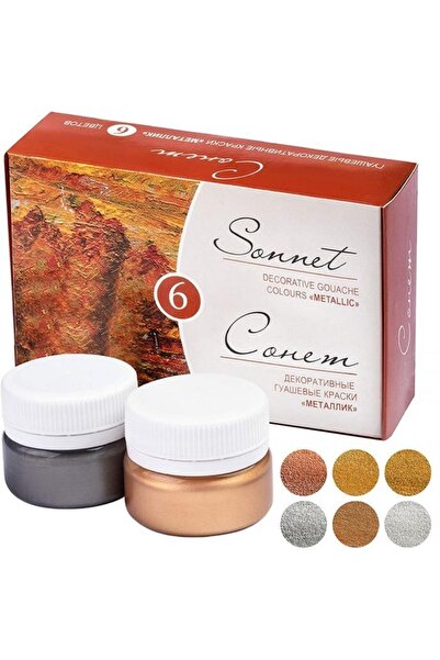 ST. PETERSBURG Sonnet Guaj Boya Metalik 20ml 6'lı Set