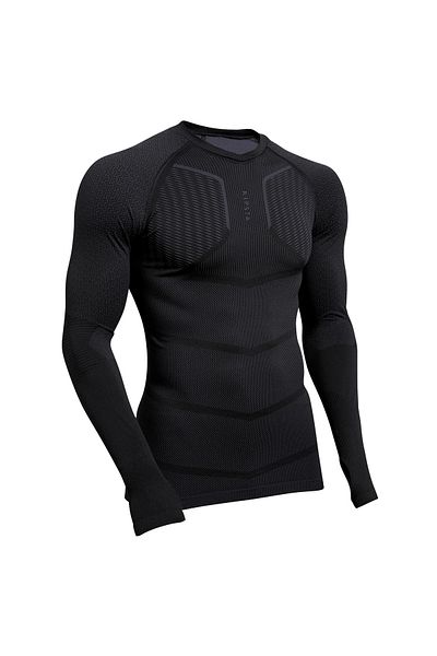 Decathlon كاكي Keepdry 500 ملابس داخلية حرارية للرجال - أكمام طويلة وقبضة مثالية