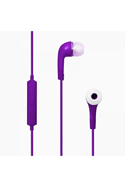 Nettech Yüksek Kalite Jack Girişli Stereo Kablolu Kulakiçi Kulaklık Mor