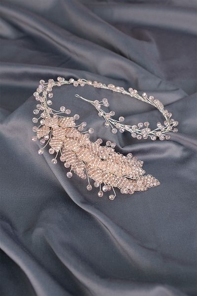 Hobigram Accesoriu de păr pentru mirese Flizyy Crystal Beaded Bridal Tiara – Coroană, Crystal Stone, Model elegant – T