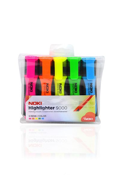 Noki 5 Colors Neon Highlighter Set