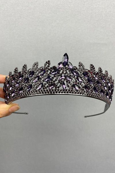 Hobigram تاج وأقراط Mia Bridal Henna لأفضل المناسبات الخاصة – إكسسوار الزفاف، تصميم أنيق، إكسسوار نسائي – Ge