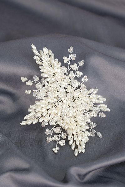 Hobigram Accesoriu pentru păr și turban cu perle pentru cele mai frumoase mirese – Coroană, piatră de cristal, model elegant, tiara de mireasă –