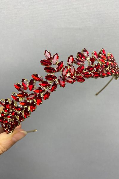 Hobigram تاج هينا للعروس من طراز Gold Dream لأوقات خاصة - إكسسوار للعروس، تصميم أنيق، إكسسوار نسائي