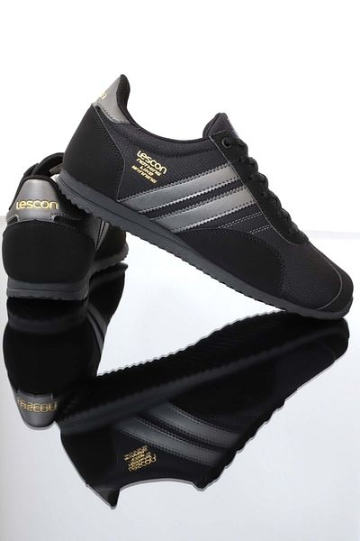Lescon Black - Smash Anatomical Sneakers Shoes