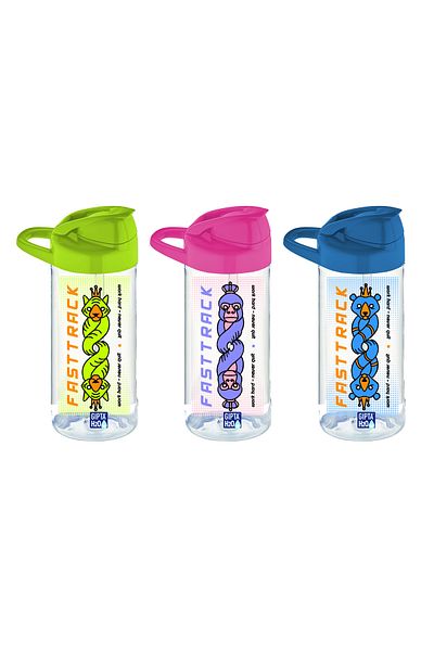Gıpta Fast Track Patterned Tritan Sports Water Bottle with Lid (water bottle) 500 Cc (mixed Color 1 Piece) K7527
