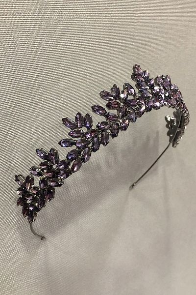 Hobigram إكسسوار شعر Hayal Plum Bridal وHenna Crown – إكسسوار الزفاف، تصميم أنيق، إكسسوار نسائي – Gel