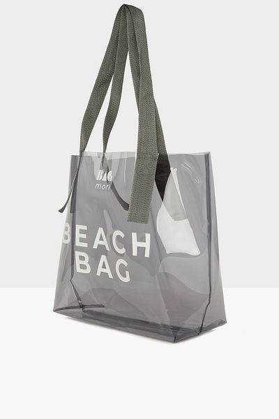 Bagmori Gray Women's Beach Bag Printed Transparent Beach Bag M000007257