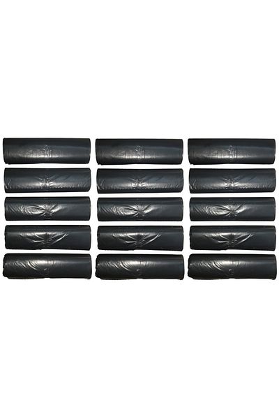 EYMARMARKET Black Large Size Garbage Bag 65x80 cm 10 Rolls 15 Packs 150 Pieces