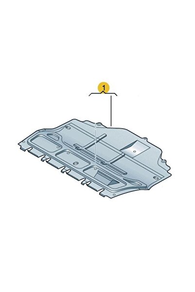 Genel Markalar Skoda Rapid 2012-2020 Uyumlu Motor Alt Muhafaza Karter Koruma Plastiği Dizel 6c0825235a