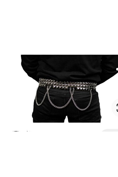 targay Ζώνη με καρφιά σε στυλ Gothic Punk Metallica με καουμπόικη αγκράφα