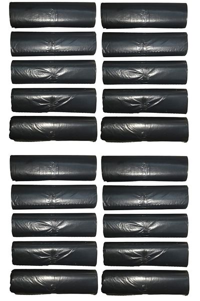 EYMARMARKET Black Extra Thick J250 Jumbo Size Garbage Bag 80x110 cm 10 Rolls 20 Packs 200 Pieces