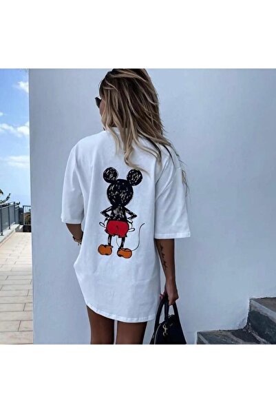 MimasBoutique35 Legıon Beyaz Mickey Mouse T-shirt