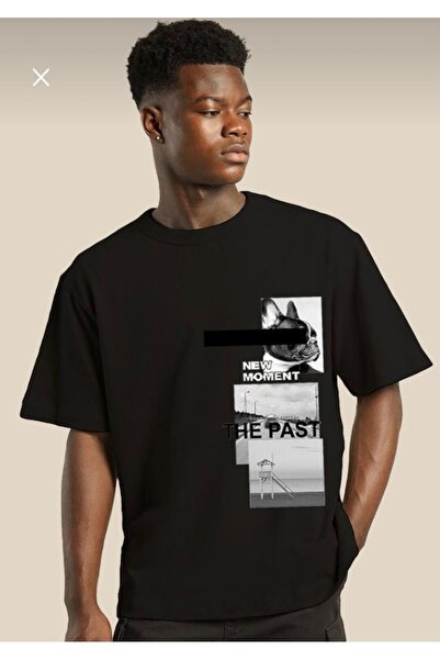 LOUİSA Μπλουζάκι Unisex Oversize Μαύρο Thepast