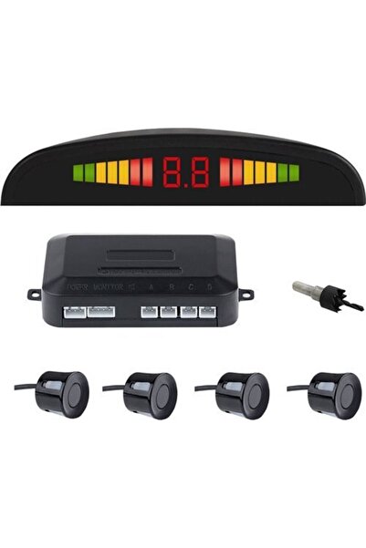 Niken Araç Geri Park Sensörü Led Ekranlı Bip Sesli 12volt. 22mm. Siyah