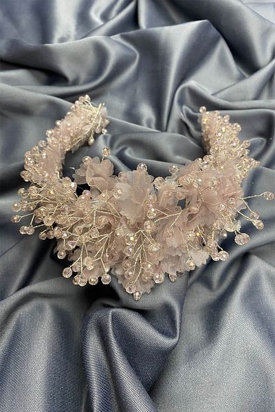 Hobigram إكسسوار شعر Agena Crystal Stone Henna وتيجان الزفاف – إكسسوار الزفاف، تصميم أنيق، إكسسوار نسائي