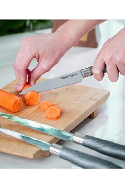 ACAR Kitchen Beyond Venedik 6 Parça Ahşap Standlı Kesme Bıçak Takımı 0510