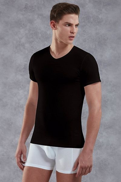Doreanse Men's Modal V Neck Short Sleeve T Shirt 2855