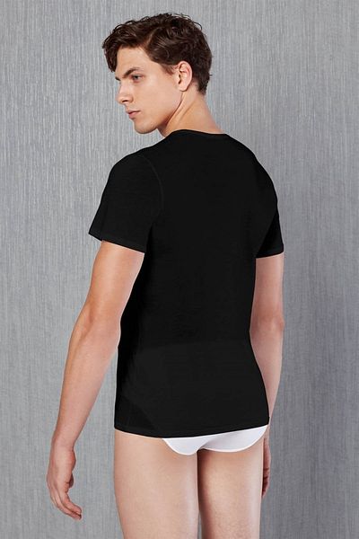 Doreanse Men's Very Thin and Elegant Cotton Fabric V-Neck Short Sleeve T Shirt 2530