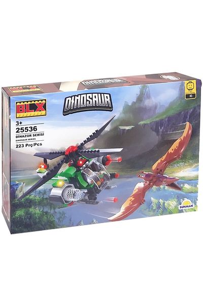Sunman Dinosaurs and Helicopter Set - 223 Pieces 03224