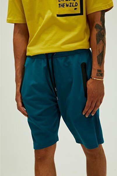 Bad Bear Erkek Penye Şort Mavi Petrol Mavi 22.01.18.004