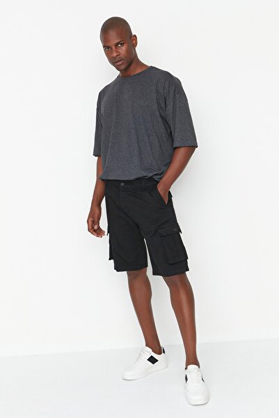 Trendyol Collection Shorts - Black - Normal Waist