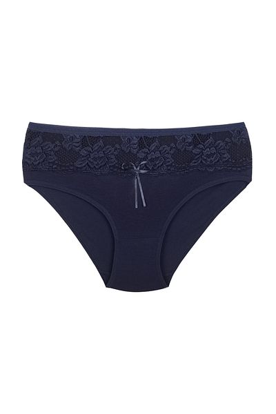Zena 3-Piece Cotton Women's Panties with Stripe Lace Detail on the Front