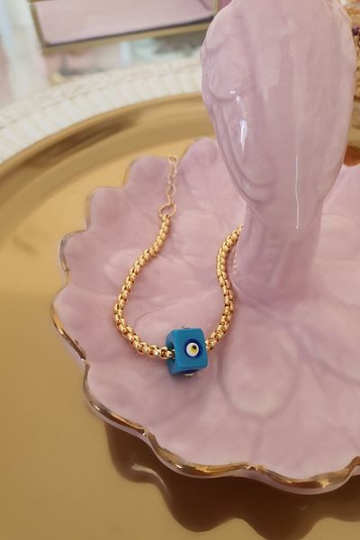 Trendy Butik عين الشر الحنين مطرز سلسلة الأفعى نموذج بصمة
