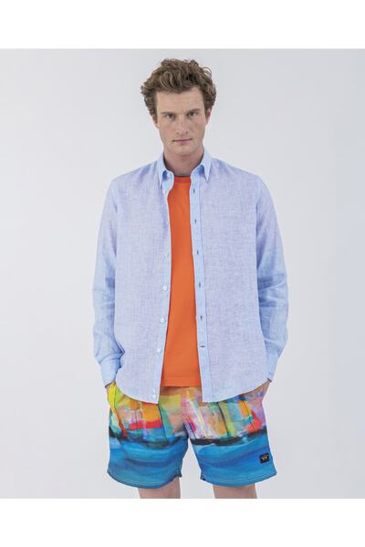 PAUL&SHARK قميص من الكتان - مقاس مريح وتصميم أنيق