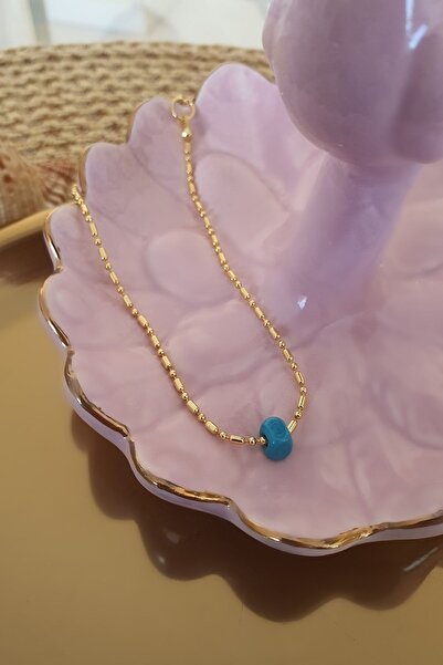 Trendy Butik Nostalji Boncuklu Ince Zincirli Halhal