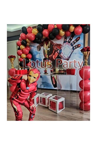 LOTUS PARTY 50 τεμάχια - Σετ αλυσίδας με θέμα το Iron Man - (Χρυσό - Κόκκινο ...