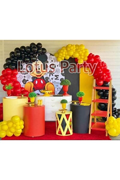 LOTUS PARTY 200 Pieces - Mickey Mouse Themed Balloon Chain Set - ( Yellow - R...