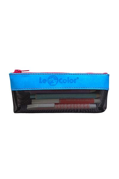 Le Color Semi Transparent Pencil Case Blue