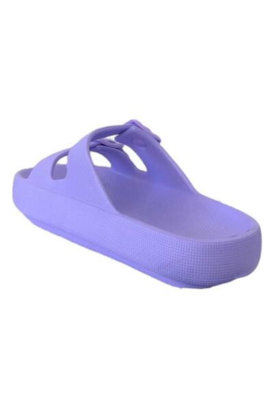 Akınal Bella E282 Lilac Women's Buckle Beach Slippers