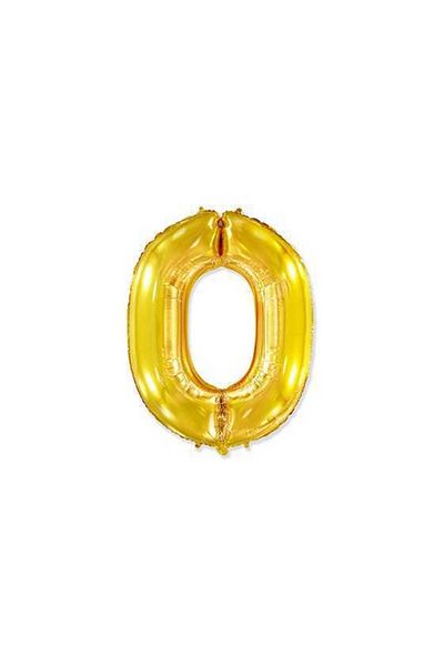 Acar Süs Foil Balloon Made in Spain 0 Gold 32 Inc 1 Piece