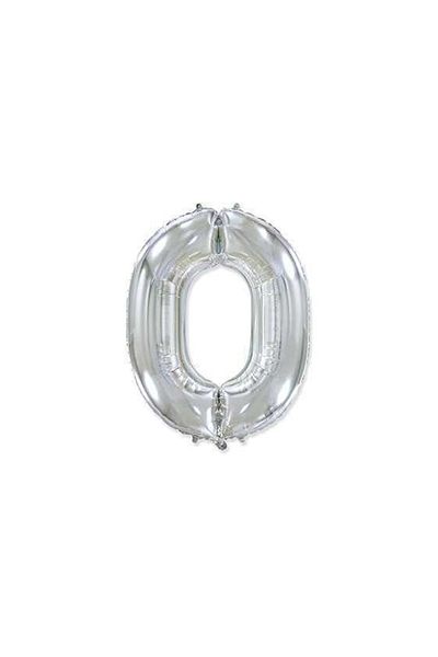 Acar Süs Foil Balloon Made in Spain 0 Silver 32 Inc 1 Piece