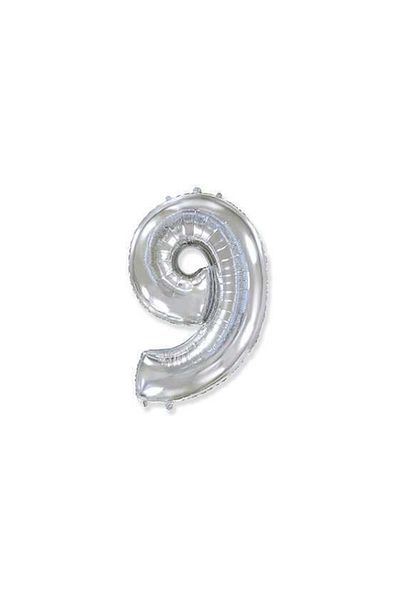 Acar Süs Foil Balloon Made in Spain 9 Silver 32 Inc 1 Piece