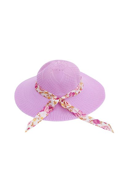 EXİZTİCARET Lilac Color Women's Beach Hat, Sombrero Hat